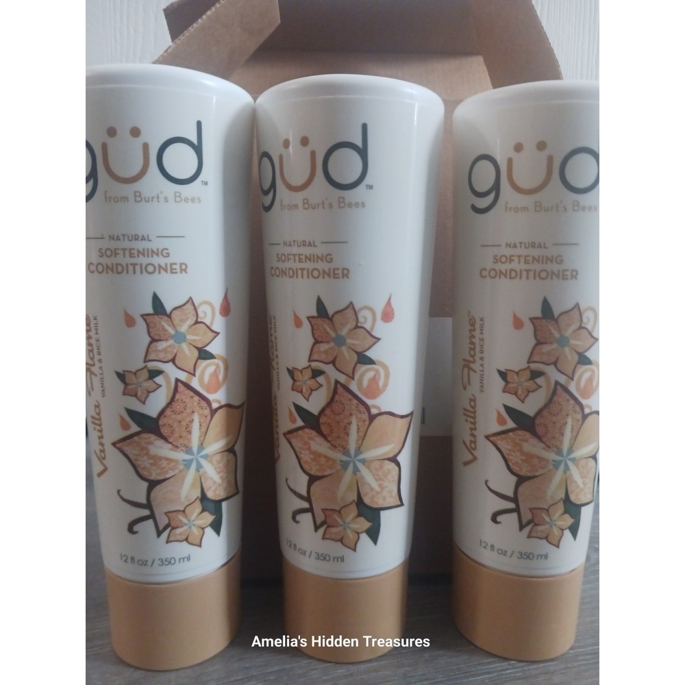 3ct *new* Gud Vanilla Flame Natural Softening Hair Conditioner, 12 FL Oz X3